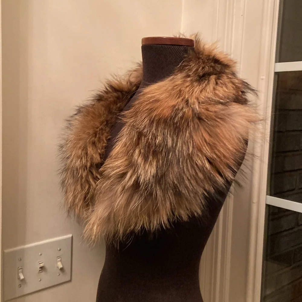 Raccoon Fur Collar #63 - Picture 3 of 12